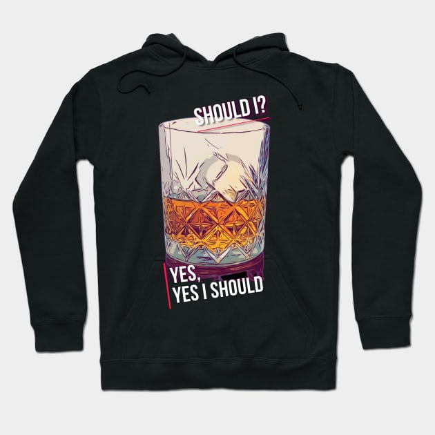 Whisky Glass Hoodie by Glenbobagins